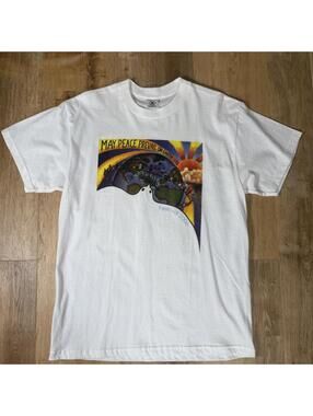 Y2K May Peace Prevail On Earth Festival Tee – White (L)**